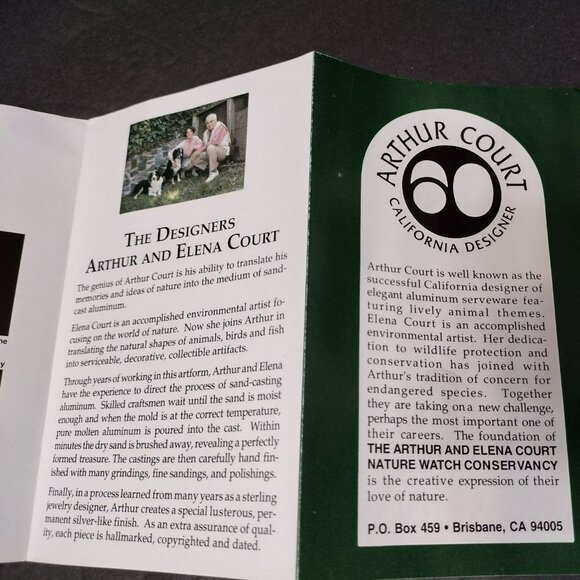 Arthur Court Metal Serving Platter, 19" Rectangular Fish Design Tray Mid Century - Picture 11 of 16